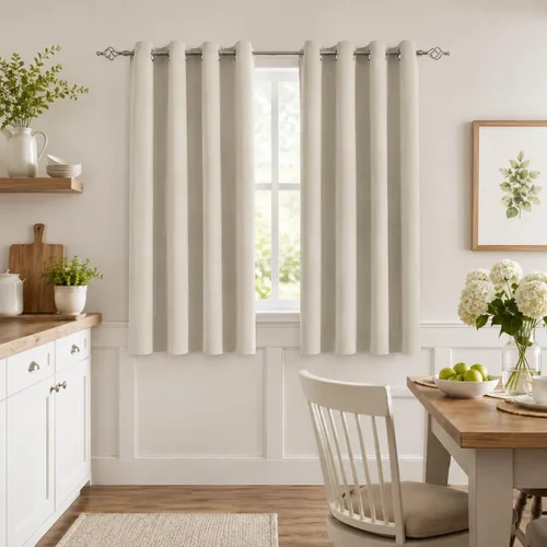 Miniatura 27 de Aquazolax Cortinas opacas de 45 pulgadas de largo, juego de 2 paneles para guardería, cortinas de tratamiento de ventanas con aislamiento térmico