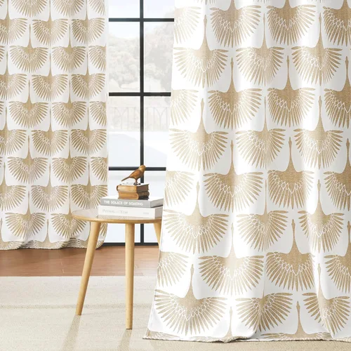 Miniatura 14 de KGORGE Cortinas traslúcidas con patrón geométrico, cortinas de lino natural, juego de ventanas suaves, lavables con filtro de luz para dormitorio