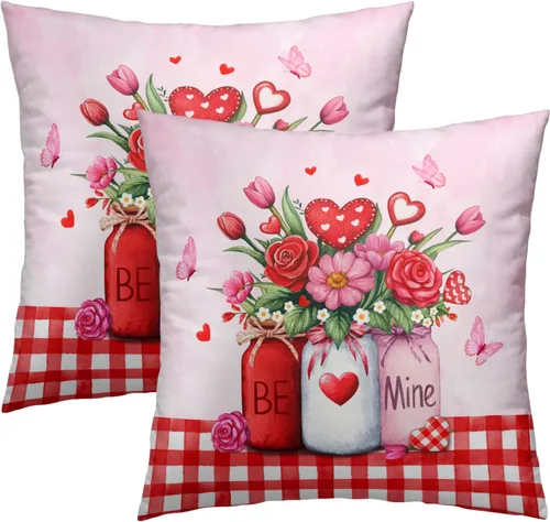 Miniatura 25 de Giwawa Juego de 2 fundas de almohada de calabaza otoñal de 16 x 16 pulgadas, fundas de cojín de algodón de madera de girasol para sofá, patio
