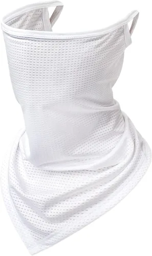 Miniatura 8 de Pasamontañas para el cuello con trabillas para las orejas, bufanda, bandana, protección solar UV, máscara facial para mujeres y hombres Negro