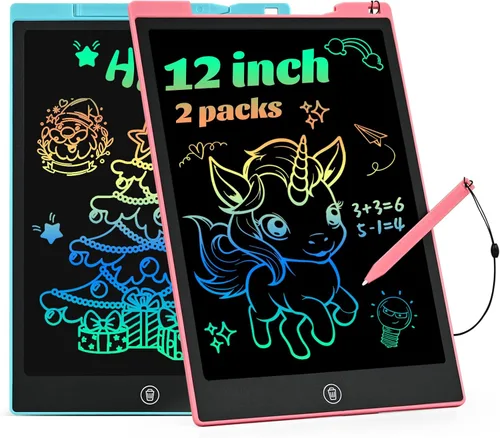 Miniatura 13 de EooCoo Juguetes para niños pequeños, tableta de escritura LCD para niños, paquete de 2 unidades, almohadilla de dibujo esencial de viaje para niños
