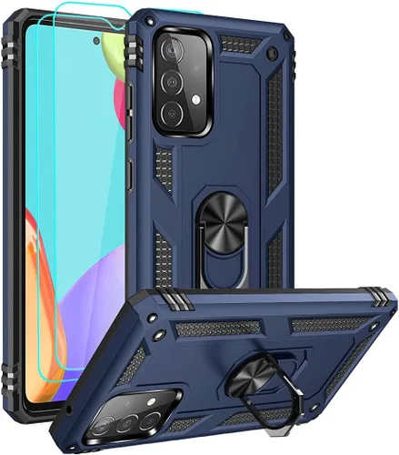Miniatura 11 de Funda para Samsung A52, Galaxy A52 con protector de pantalla HD, soporte de anillo de grado militar, soporte de coche de 15 pies, probada a prueba
