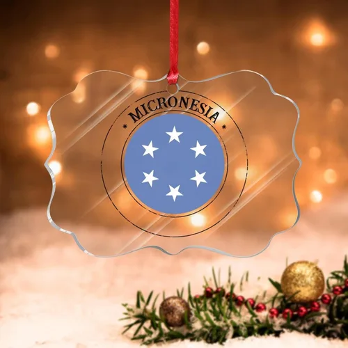 Miniatura 22 de Adornos de Navidad de Malasia, bandera de Malasia, adornos acrílicos, colgante para árbol de Navidad, bandera nacional, recuerdo del país