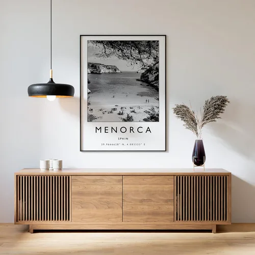 Miniatura 2 de Impresión de viaje de Menorca, póster de viaje de Menorca España, póster de viaje en blanco y negro, decoración de viajes, póster de viaje