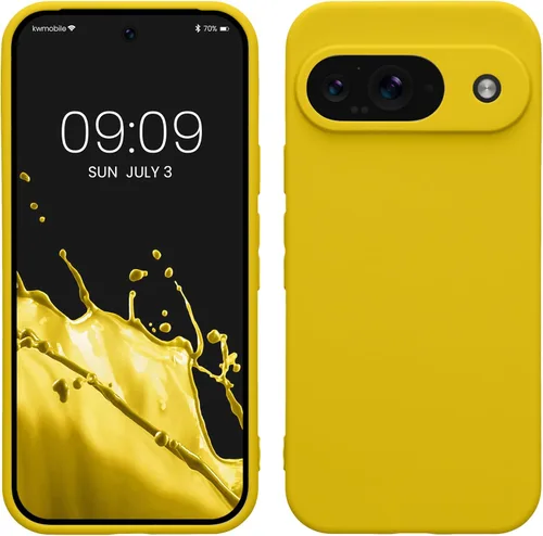 Miniatura 62 de kwmobile Funda compatible con Google Pixel 9 Pro - Funda protectora delgada de TPU para teléfono - Acabado mate suave - Negro mate
