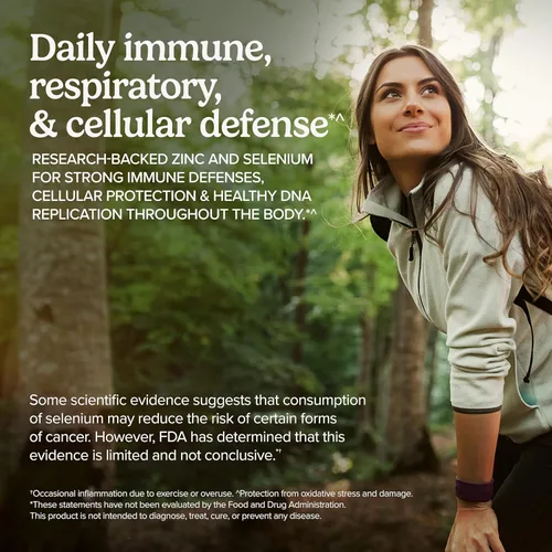 Miniatura 2 de Terry Naturally Zinc Plus Selenio - Suplemento de salud inmune y respiratoria - Suplemento mineral con quelato de bisglicinato de zinc - Fórmula