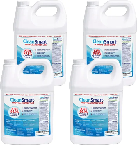 CleanSmart Desinfectante de Grado Hospitalario, Mata el 99,9% de los Virus y Bacterias, Tecnología de Ácido Hipocloroso, Registrado por la EPA, 4