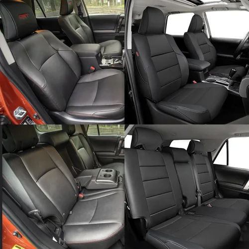Miniatura 7 de coverdream Fundas de asiento de cuero impermeables 4Runner de ajuste personalizado para Toyota 4Runner 2010-2024 (5 plazas), cobertura completa