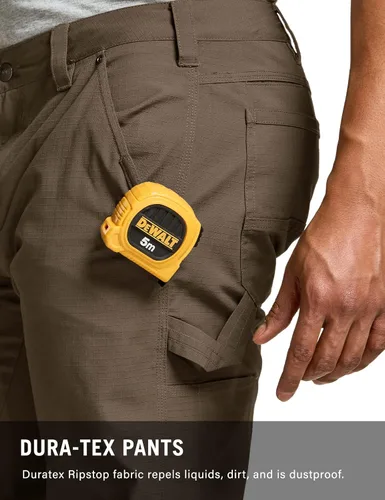 Miniatura 4 de CQR - Pantalones de trabajo Ripstop para hombres, pantalones tácticos repelentes al agua, para uso al aire libre, pantalones cargo rectos, EDC