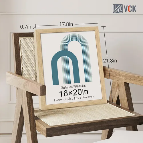 Miniatura 134 de VCK Marcos para póster de madera maciza de 22.375 x 34 pulgadas, marco de fotos A1 negro con montaje en pared, paquete de 3