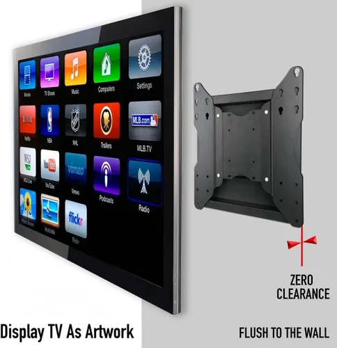 Miniatura 2 de NSY-50201 Soporte de TV empotrado en pared para pantallas planas de 42 a 75 pulgadas con extensión de 19 pulgadas de largo, cero holgura, perfil