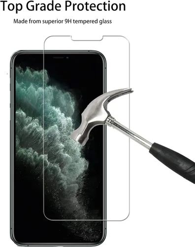 Miniatura 4 de Marco de fácil alineación diseñado para iPhone 11 Pro Max Protector de pantalla de vidrio templado 2-Pack Película protectora de lente de cámara