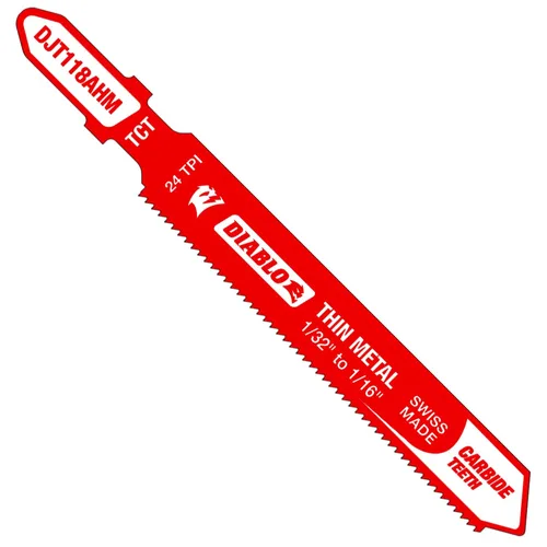 Miniatura 16 de Diablo Hojas de sierra de calar bimetálicas para corte de madera superior e inferior de acabado ultrafino, 4-5/8 pulgadas, 12 TPI, paquete de 5