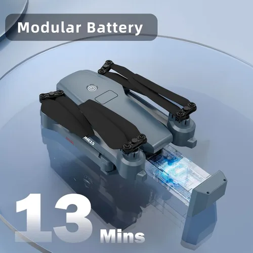 Miniatura 2 de Drone con cámara para adultos y principiantes, dron de 5 GHz con lente ajustable eléctricamente de 90°, control de gestos, vuelo de trayectoria