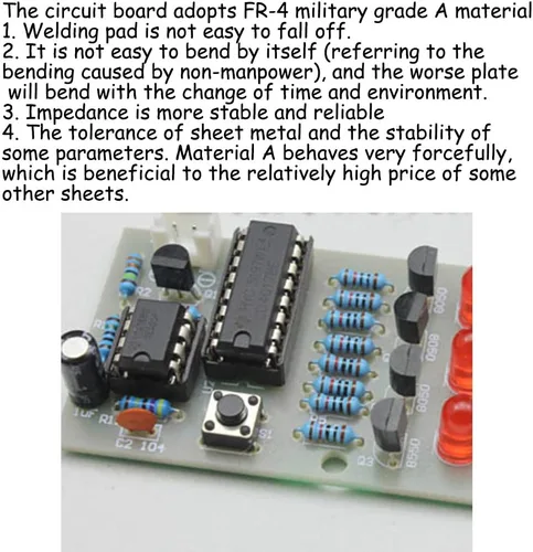 Miniatura 3 de KOOBOOK Kit de tablero de dados electrónico de 2 sets Kit de bricolaje de circuito LED para aprendizaje electrónico