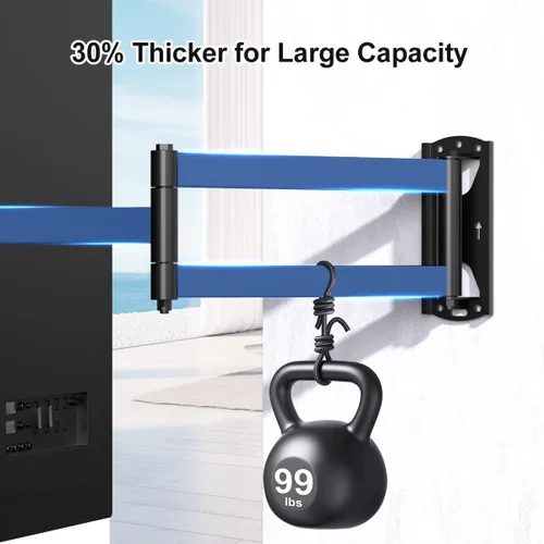 Miniatura 4 de Suptek Soporte de pared para TV de esquina de brazo largo para la mayoría de televisores de 23 a 60 pulgadas, soporte de TV de movimiento completo