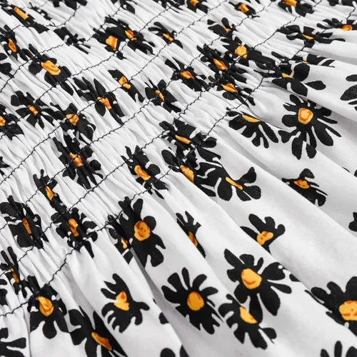 Miniatura 4 de Vestidos florales para bebés y niñas, sin mangas, con tirantes elásticos, para fiesta de flores, vestido de una pieza, falda de verano