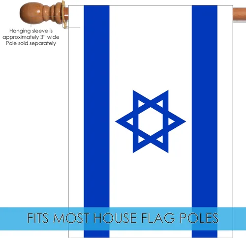 Miniatura 3 de Toland Home Garden 1010641 Bandera de Israel decorativa de 28 x 40 pulgadas