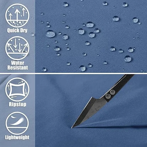 Miniatura 6 de MAGCOMSEN Pantalones cortos de senderismo para hombre de 9 pulgadas, de secado rápido, ligeros, con bolsillos con cremallera, para entrenamiento