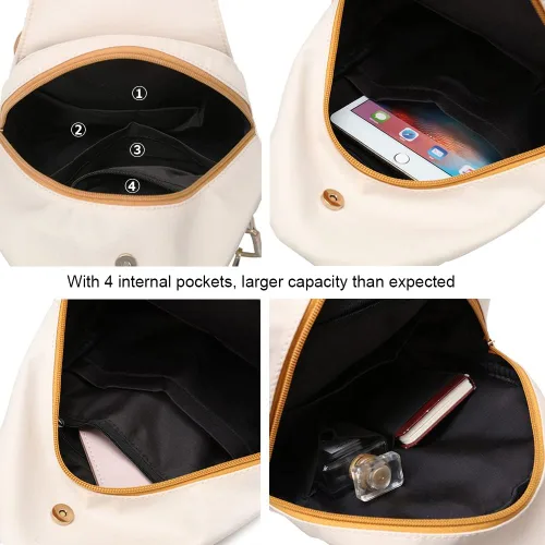 Miniatura 6 de zhongningyifeng Mochila pequeña para mujer, mini mochila de viaje de nailon, bolsa de hombro, bonita y ligera para mujer