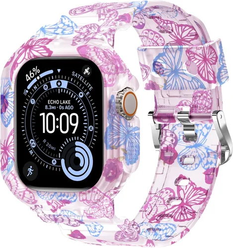 Miniatura 56 de XYF Compatible con correas cristalinas para Apple Watch de 1.929 in, 1.811 in, 1.772 in, 1.732 in, 1.654 in, 1.614 in, 1.575 in, 1.496 in, funda