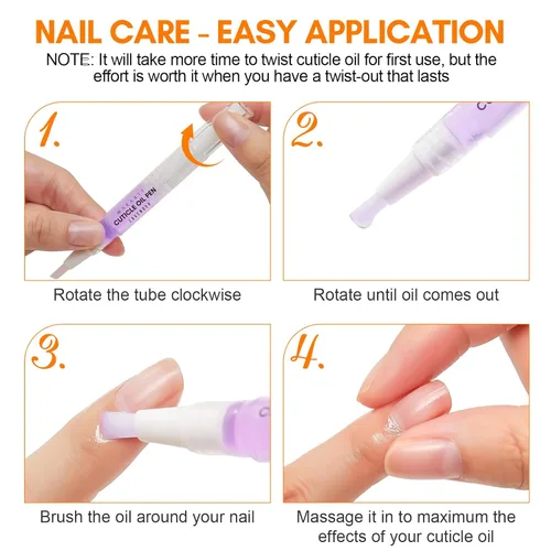 Miniatura 9 de Makartt Lápiz de aceite para cutículas, cuidado de uñas: 12 piezas de reparación y suavizante con vitamina E, kit de crema hidratante para uñas