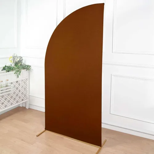 Miniatura 147 de Efavormart - Juego de 4 fundas de elastano beige para arco de media luna, fundas de telón de fondo Chiara de 2.5 pies a 7 pies para escenarios