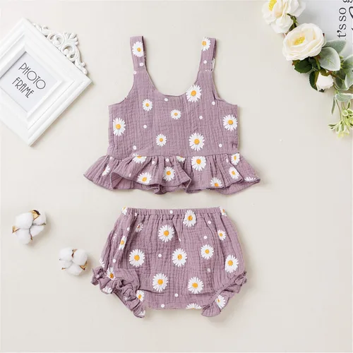 Miniatura 7 de Conjunto de ropa de verano para bebés y niñas pequeñas