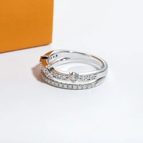 Miniatura 6 de Anillos de eternidad de moissanita, anillos de boda, color D, claridad VVS1, redondo, corte brillante, plata de ley 925, 56 piedras, anillos