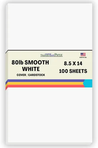 Miniatura 48 de 200 hojas de papel para tarjetas blanco brillante liso de 80#, 10,2 x 22,9 cm (4 x 9 pulgadas) Tamaño de inserción para sobre #10 - 36 kg/libra