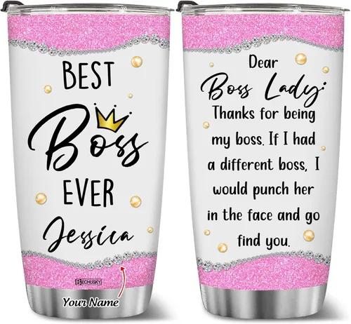 Miniatura 13 de BECHUSKY Regalos Personalizados para Contadores para Jefes, Mujeres y Hombres - Taza Termo Personalizada con Nombre de Hoja de Cálculo - Regalos