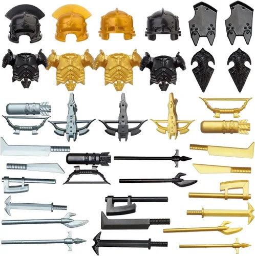 Miniatura 9 de ALiquid Juego de armas de minifiguras personalizadas, juego de armas personalizadas para minifiguras, juego de armas de soldado enano medieval
