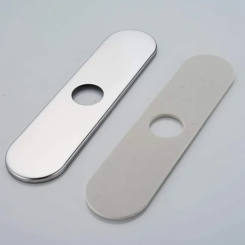 Miniatura 5 de Homevacious 10.2 pulgadas grifo del fregadero del baño o grifo de cocina placa base agujero cubierta placa cromo circular acero inoxidable