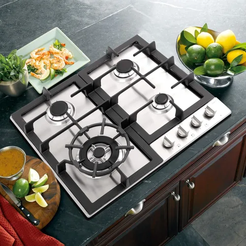 Miniatura 3 de COSMO 640STX-E - Placa de cocina de gas de 24 pulgadas con 4 quemadores sellados, encimera con rejilla de hierro fundido y perillas de metal a