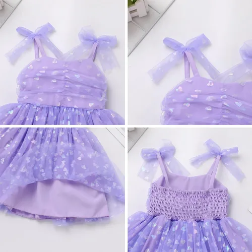 Miniatura 206 de IMEKIS Vestido de princesa de cumpleaños para niña pequeña, confeti brillante, bohemio, arco iris, pastel, sesión de fotos, traje para 1-6T