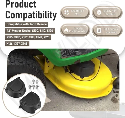 Miniatura 3 de GY21084C GY21773 GY21084 GX22456 Escudo LH/RH con tornillos compatibles con tractores John D-eere 107S, D100, D105, D110, D120, D125, D130 Series