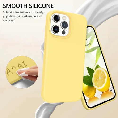 Miniatura 293 de GUAGUA Funda compatible con iPhone 17 Pro Max de 6.9 pulgadas, silicona líquida, goma de gel suave, delgada, forro de microfibra delgada