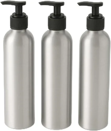 Miniatura 25 de Royal Massage Botella con bomba tipo bala de 8 onzas, aceite de masaje, loción, jabón, dispensador de champú, PET sin BPA con bomba de bloqueo Verde
