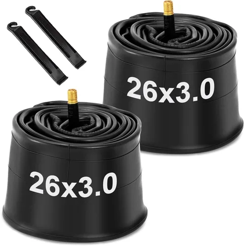 Miniatura 10 de Hycline Tubo interior para bicicleta de grasa: 20/26x3.0-4.0 pulgadas, paquete de 2 tubos eléctricos para neumáticos grasos AV 1.260 in, válvula