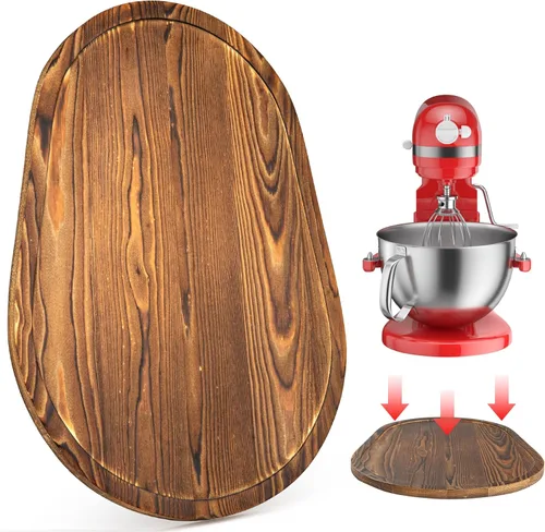 Miniatura 11 de GuanQiao Alfombrilla deslizante de bambú de grado alimenticio para mezclador de cabeza inclinada KitchenAid de 4,5-5 Qt, alfombrilla deslizante