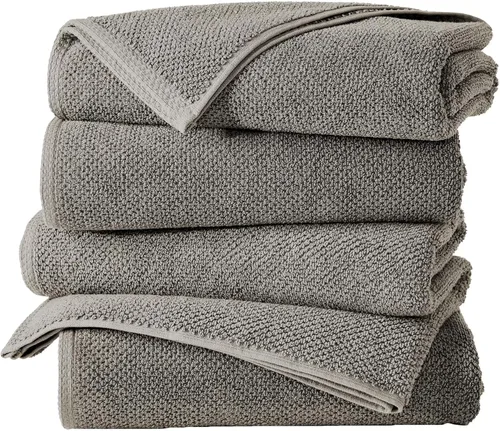 Miniatura 37 de Great Bay Home Toalla de baño blanca – Toalla de baño de gran tamaño 100% algodón de 68 x 35 pulgadas – Absorbente, de secado rápido, toalla de baño