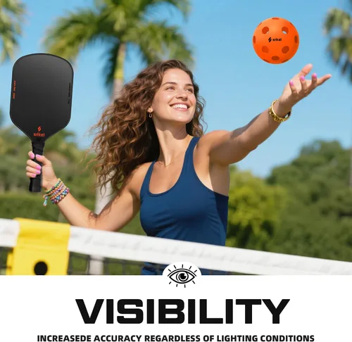 Miniatura 4 de Bolas de Pickleball Srikel para Exteriores - Bolas de Pickleball Aprobadas por USAPA, Diseño Roto-Moldeado Sin Costuras para Durabilidad, 4 Paquetes