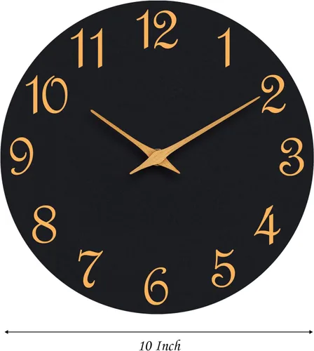 Miniatura 7 de Roymnie Reloj de Pared, Relojes de Pared Modernos de 10 Pulgadas Operados con Batería, Reloj Silencioso Sin Tictac Decorativo para Cocina, Sala