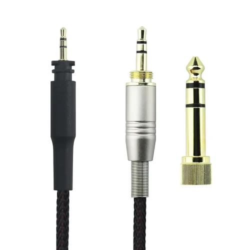 Miniatura 5 de Cable de repuesto para auriculares SHURE SRH840 SRH940 SRH440 SRH750DJ de alambre trenzado para auriculares estéreo HiFi de 59.1 in