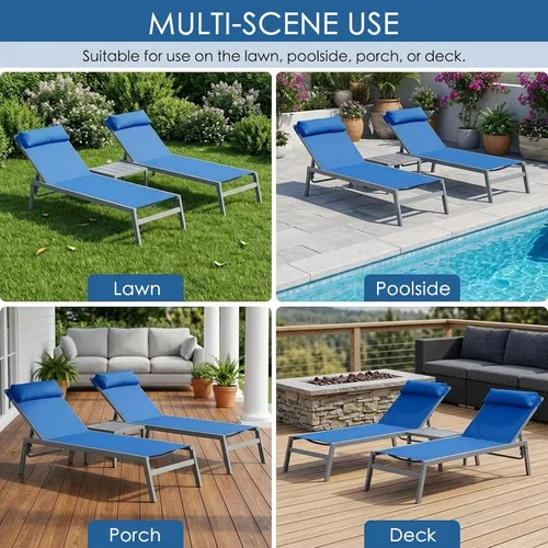 Miniatura 8 de Kozyard Wilson - Silla de salón ajustable con revestimiento E de hierro forjado y asiento de textileno transpirable (color azul, 2 sillas)