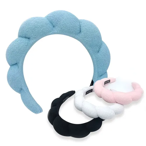 Miniatura 10 de Diadema de spa para mujer, diadema de esponja para lavar la cara, diadema de maquillaje, diadema de cuidado de la piel, diadema de spa, diadema
