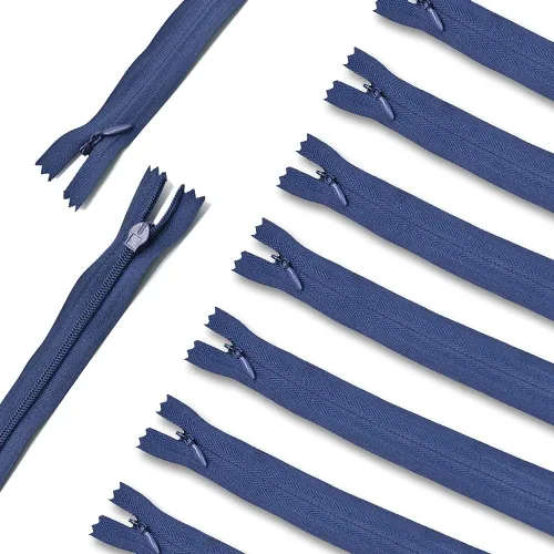Miniatura 25 de Renashed 45 cremalleras invisibles de nailon mixto de 21.5 pulgadas para costura, costura, artesanía, 20 colores (mezcla de colores)