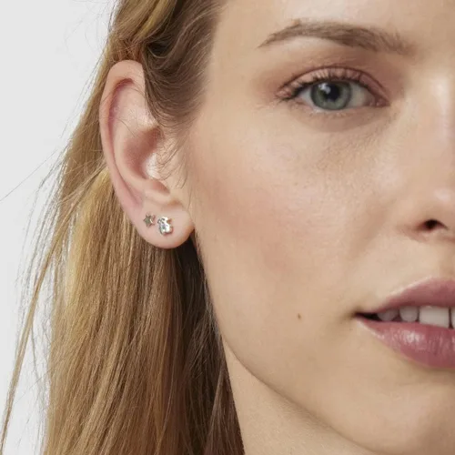 Miniatura 4 de TOUS Sterling Earrings for Women with Bear Motif, Size 5mm. Puppies Collection