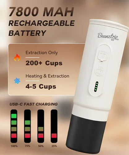Miniatura 3 de H02 PRO - Cafetera eléctrica portátil para el día del padre, compatible con cápsulas originales NS Capsule y café molido, mini cafetera de viaje