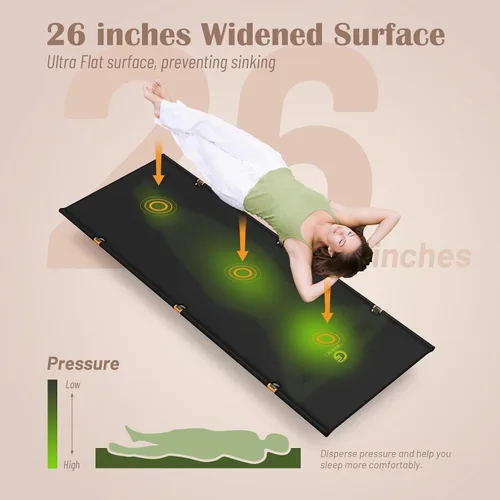 Miniatura 2 de G2 - Catre plegable para camping, catre de viaje duradero, ultraligero para mochileros, senderismo de verano, montañismo, capacidad máxima de carga